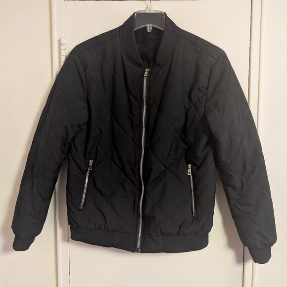 Black Bomber Jacket - Large - Picture 1 of 4